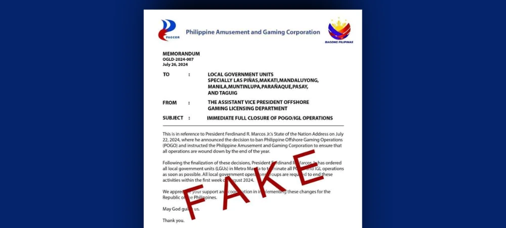 Fake POGO Memo