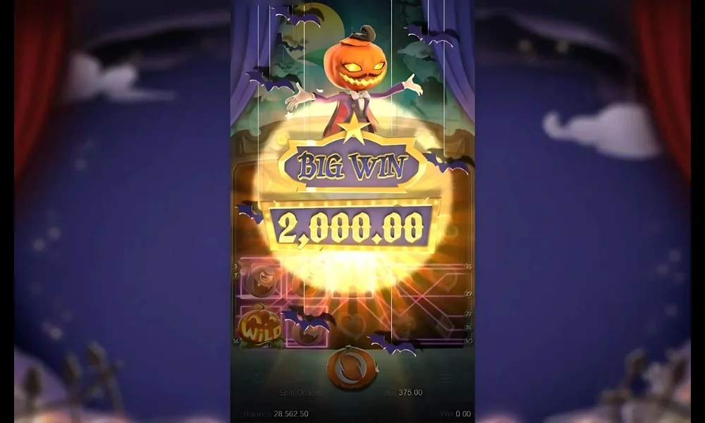 Mr. Hallow-win Slot Winning Screen | BetLab PH