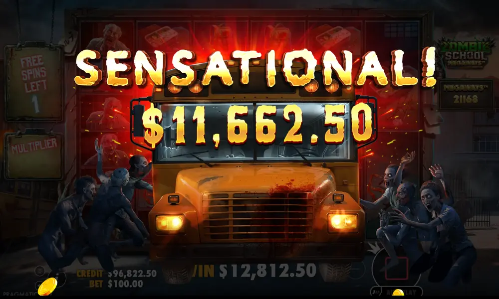 Zombie School Megaways Win