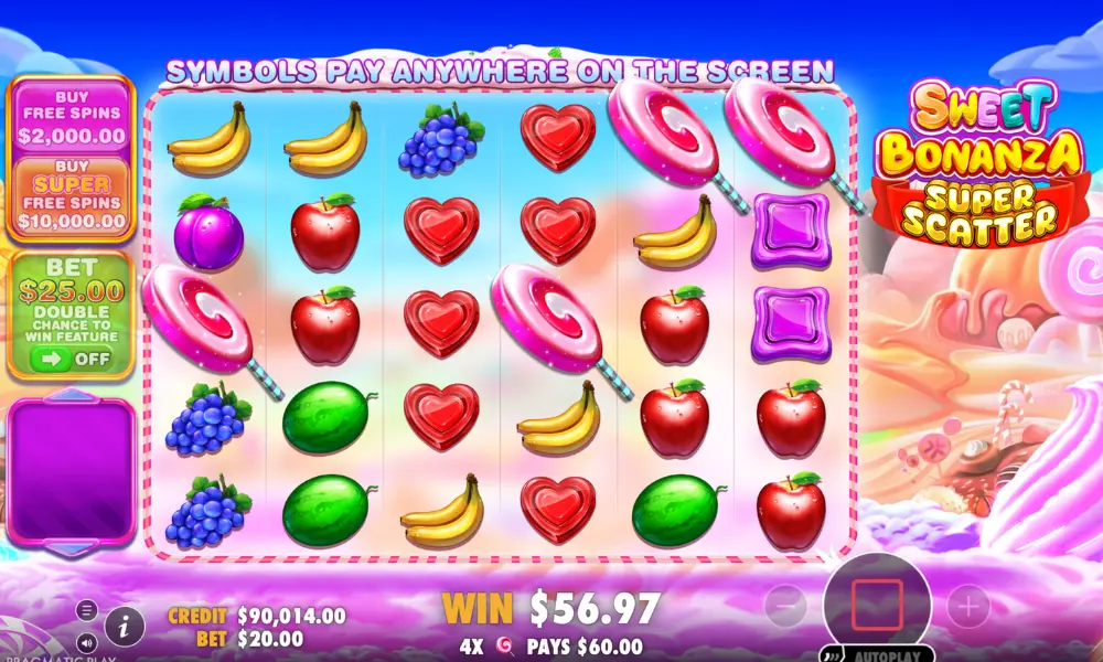 sweet bonanza super scatter free spins