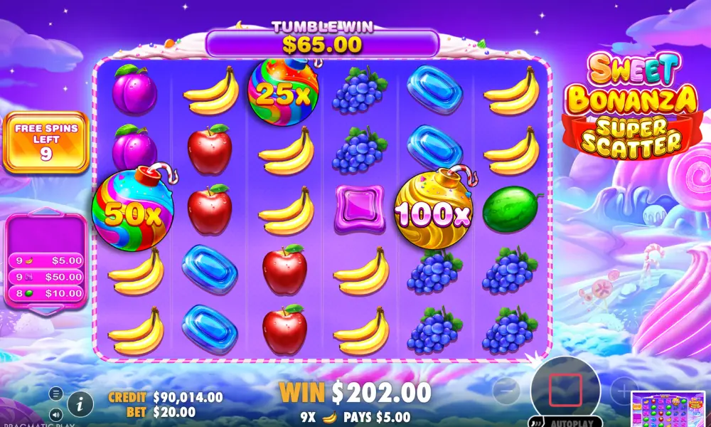 sweet bonanza super scatter multiplier